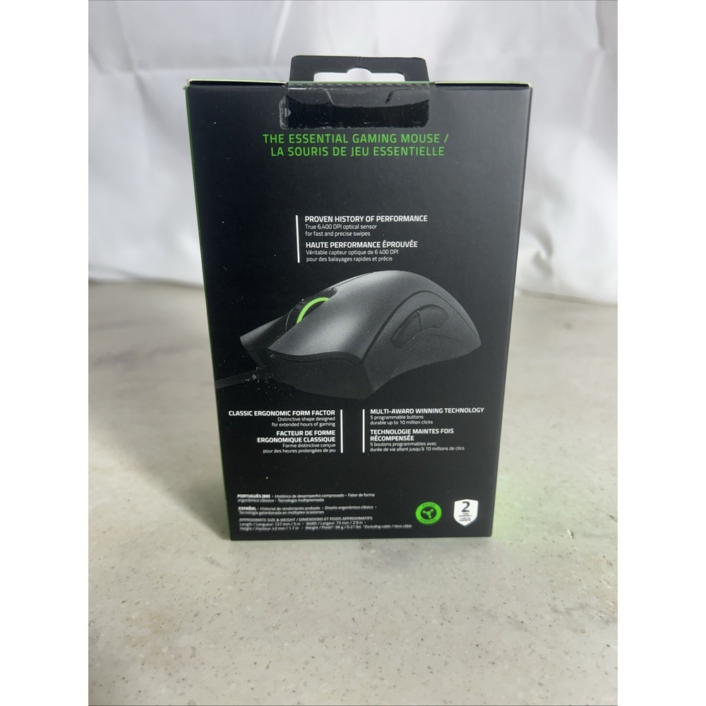 Razer DeathAdder Essential Wired Optical Gaming Mouse - Classic Black... - Picture 3 of 3